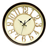 Round hollow 28cm plastic hanging clock industrial style, simple, stylish antique living room bedroom New Yada NE-795