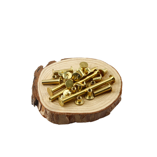 Album screws ledger rivets butt screws recipe nails 5*5-5*100 copper-plated album nails