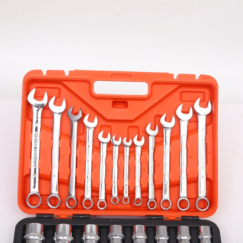 Kit de caja de herramientas de reparación de automóviles para reparación de automóviles y mantenimiento de automóviles llave de manguito herramienta combinada de manguito multifuncional universal