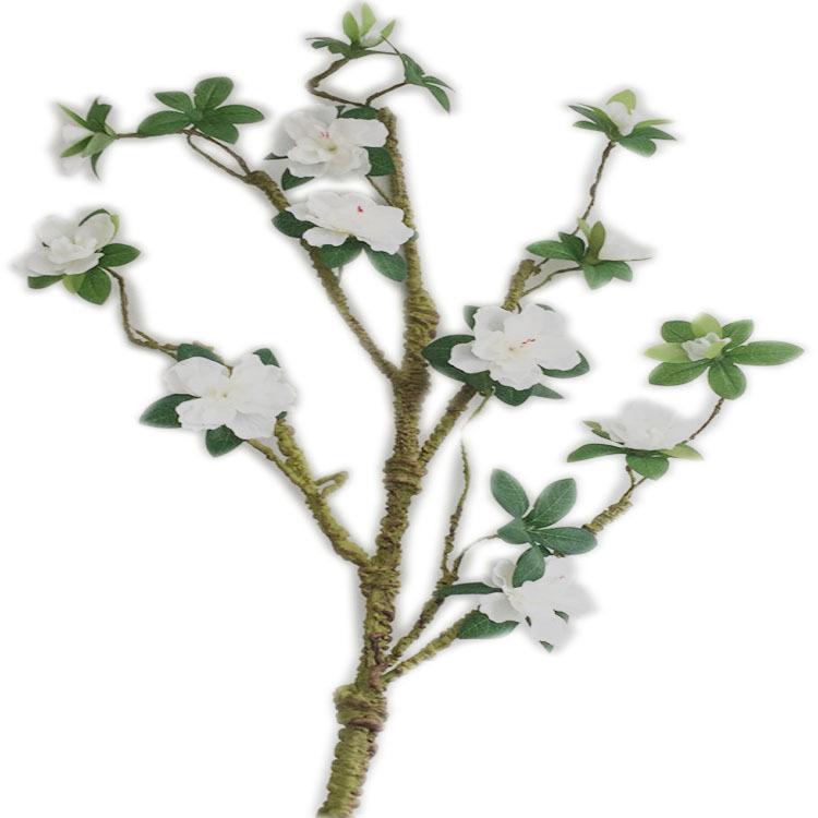 Flor artificial azalea espuma suave rama hogar Sala decoración bonsai arreglo floral modelado