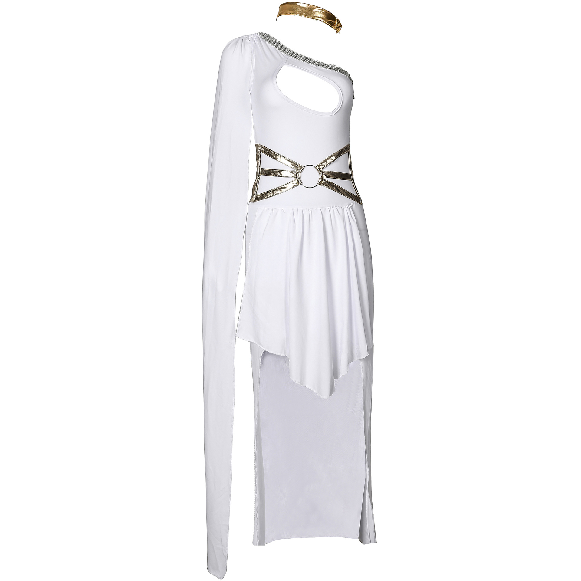 S-XL un hombro diosa griega traje de Halloween Cleopatra tema Fiesta ropa vestido largo etapa rendimiento