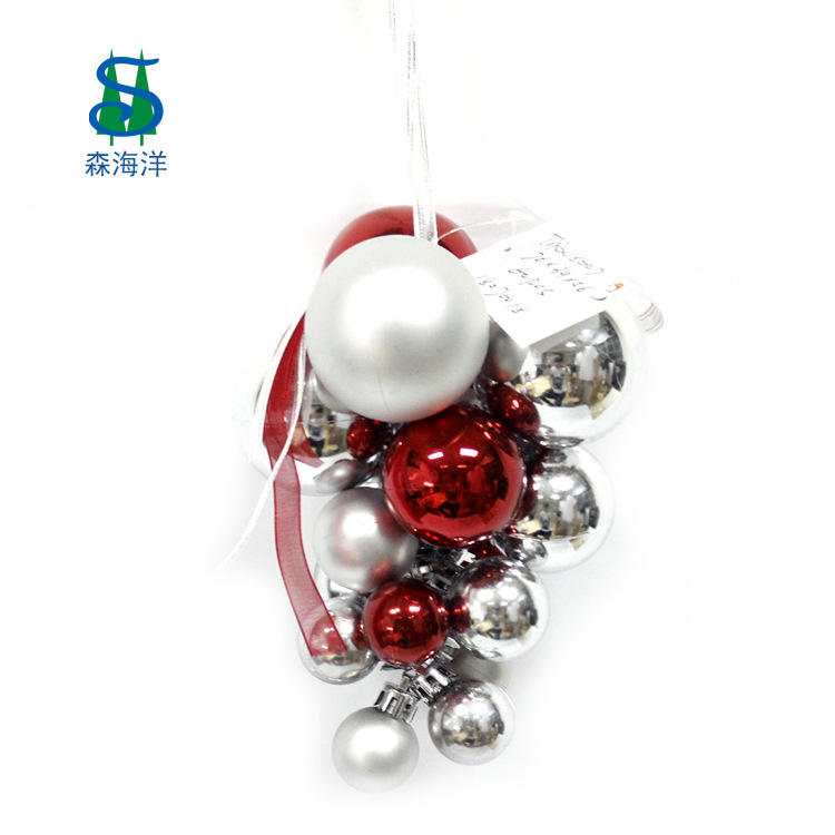 Fábrica directa galvanoplastia bola vid de uva decoraciones de Navidad Comercio exterior BOLA DE Navidad colgante tamaño se puede personalizar