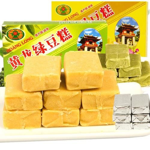 Huanglong Green Bean Cake 200g Boxed Traditional Snack Food Specialty Pastry Wholesale