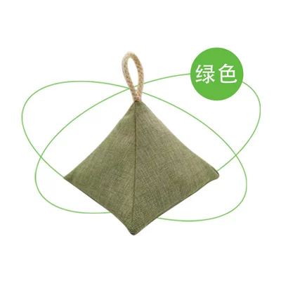 Amazon Foreign Trade Pyramid Carbon Bag to Remove Formaldehyde and Odor, Household Car-Mounted Bamboo Charcoal Activated Carbon Bag, Bamboo Carbon Bag (Aktiv kömürlü qoxu uducular) - green-200g
