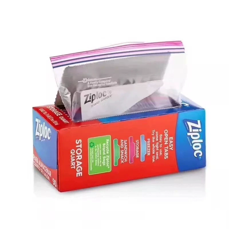 Импортированная ZIPLOC Mi Pao Mi - запечатанный пакет для еды, закуски и свежие пакеты, двойная молния с цепочкой, замороженные маленькие и маленькие