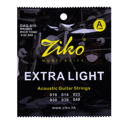 ZIKO Leo guitar strings set of 6 folk guitar strings acoustic guitar strings guitar black line full set of guitar strings