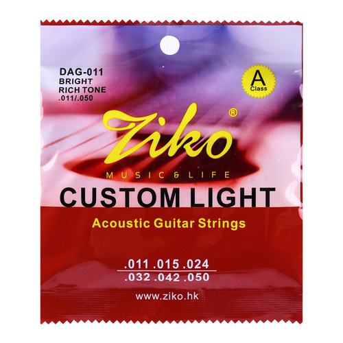 ZIKO Leo guitar strings set of 6 folk guitar strings acoustic guitar strings guitar black line full set of guitar strings