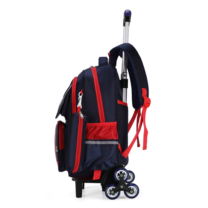Los niños de la Escuela Primaria estudiante mochila niño bolsa de la carretilla Grado 3-5-6 6 6-12 años de edad de tres ruedas de la rueda grande subir escaleras