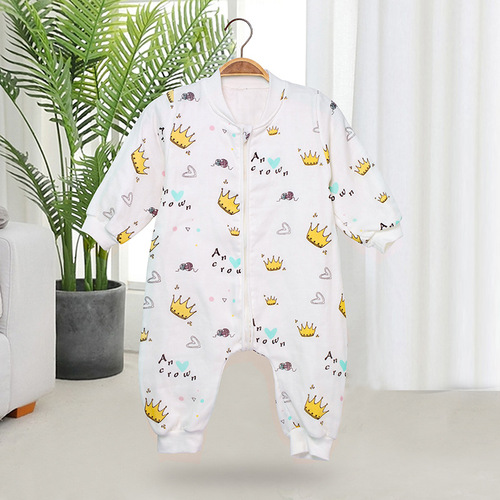 High-density pure cotton 6-layer gauze split-leg sleeping bag cloak children's anti-kick quilt crawler pajamas 3 sizes