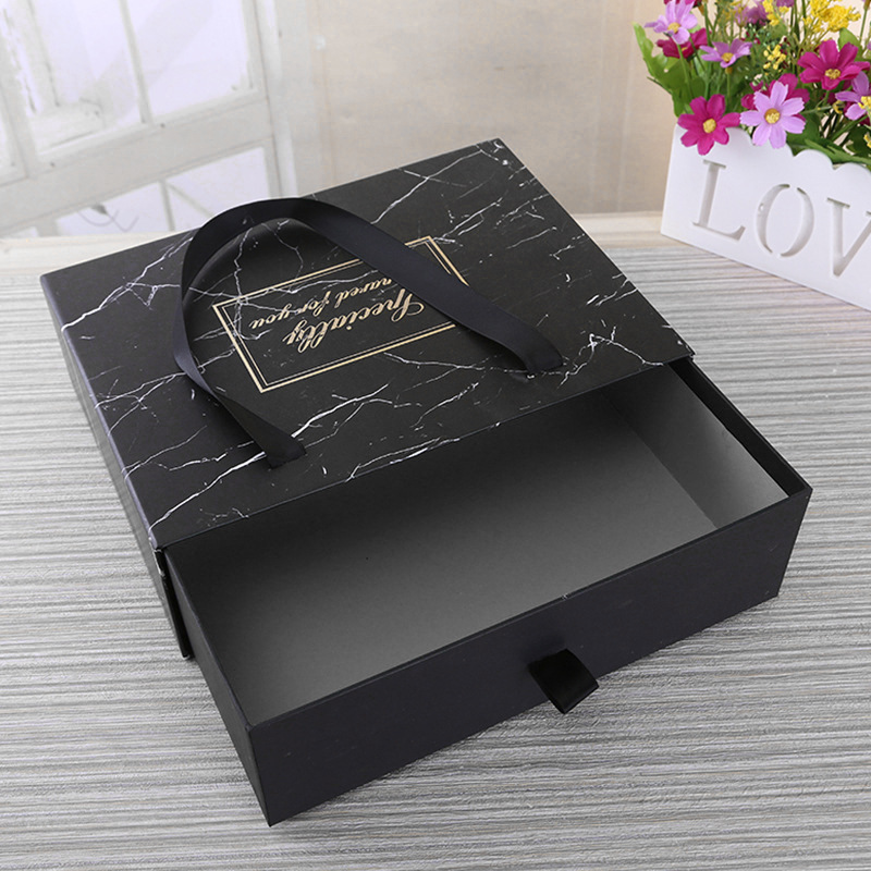 Caja de regalo con diseño degradado, pequeña y fresca, para el Día de San Valentín, caja de embalaje de cartón, venta al por mayor