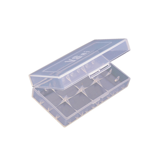 18650 battery box transparent 2-section PP material 18650 battery storage box battery storage box for foreign trade