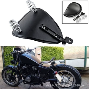 Motosiklet Harley kruiz Prince retro yaylı dəri tək oturacaq yastığı