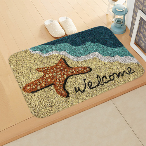 Cross-border new welcome letter welcome to home entrance floor mat foyer kitchen absorbent mat carpet foot mat