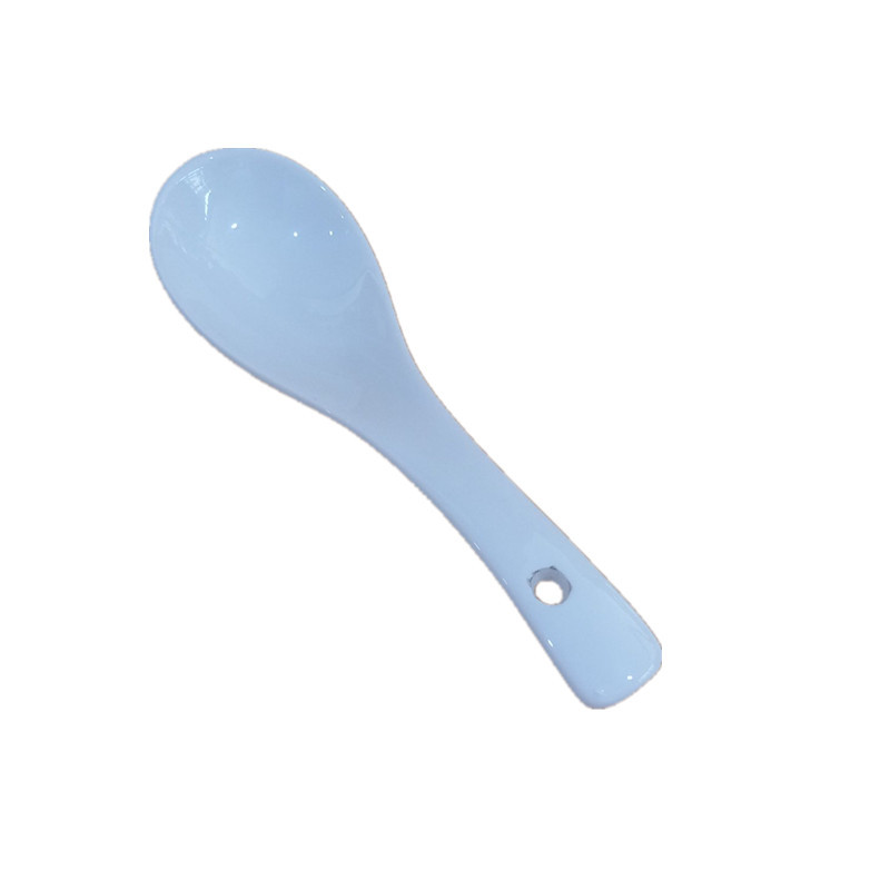 Suministros para hoteles, cucharas de cerámica, cucharas de sopa blancas puras, cucharas pequeñas para restaurante, cucharas de arroz para el hogar, cucharas de porcelana, oferta especial al por mayor