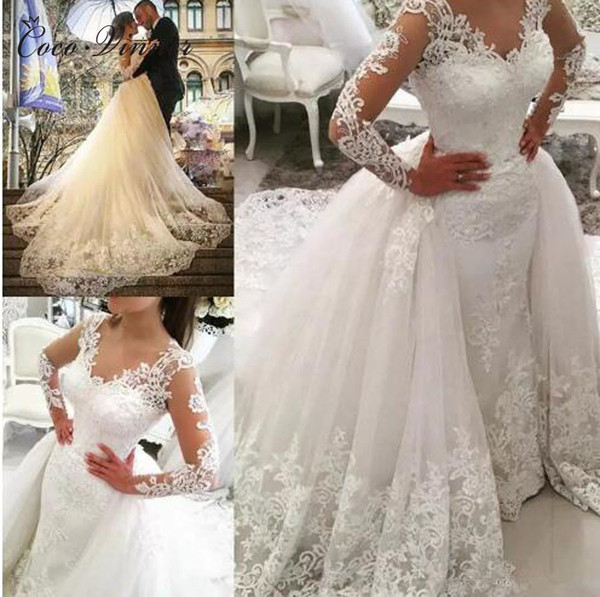 sexy removable wedding dress