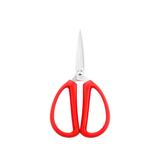 Stainless steel office household scissors red plastic handle scissors cloth thread student scissors gift stall large, medium and small scissors