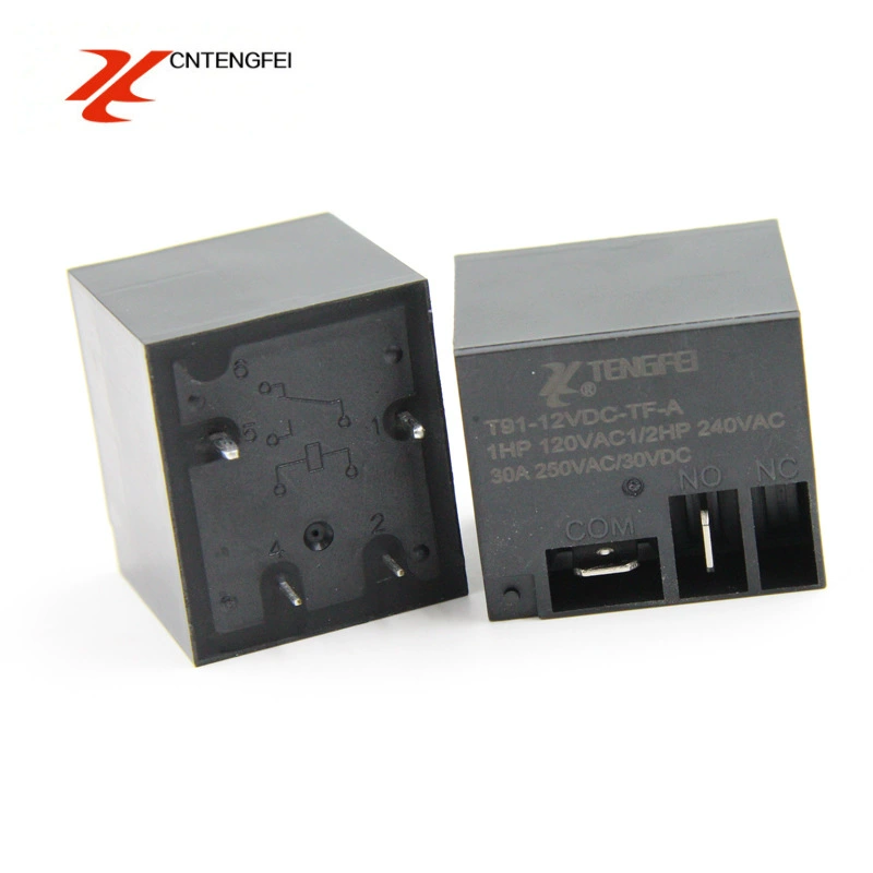 Реле для водонагревателя Tengfei T91, 30А, высокомощное, 4-контактное, 250В переменного тока, 12В/24В/5В/9В постоянного тока, высокотоковое