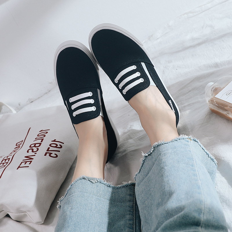 Feiyao canvas shoes female Korean version of Joker small white shoes summer shoes L237