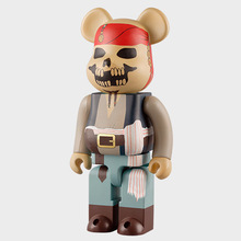 新款热销暴力熊bearbrick400%jack加勒比海盗杰克积木熊 盒装模型