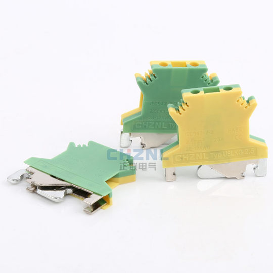 USLKG2.5 rail type yellow-green universal grounding terminal UK2.5B terminal block