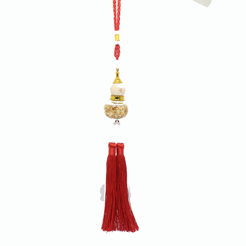 Popular Gold Foil Gourd Car Pendant, Creative Tassel Car Pendant, Yiwu Small Commodity, Practical Small Gift Car
