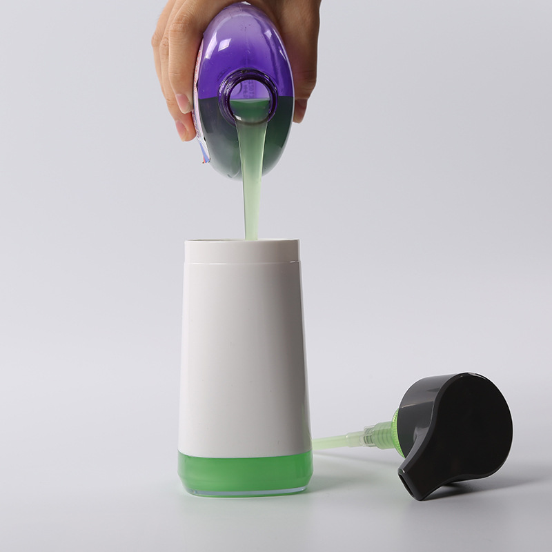 Diario de mano creativa botella de desinfectante de baño cocina botella de jabón de ducha gel champú botella de prensa tipo botella de líquido automático