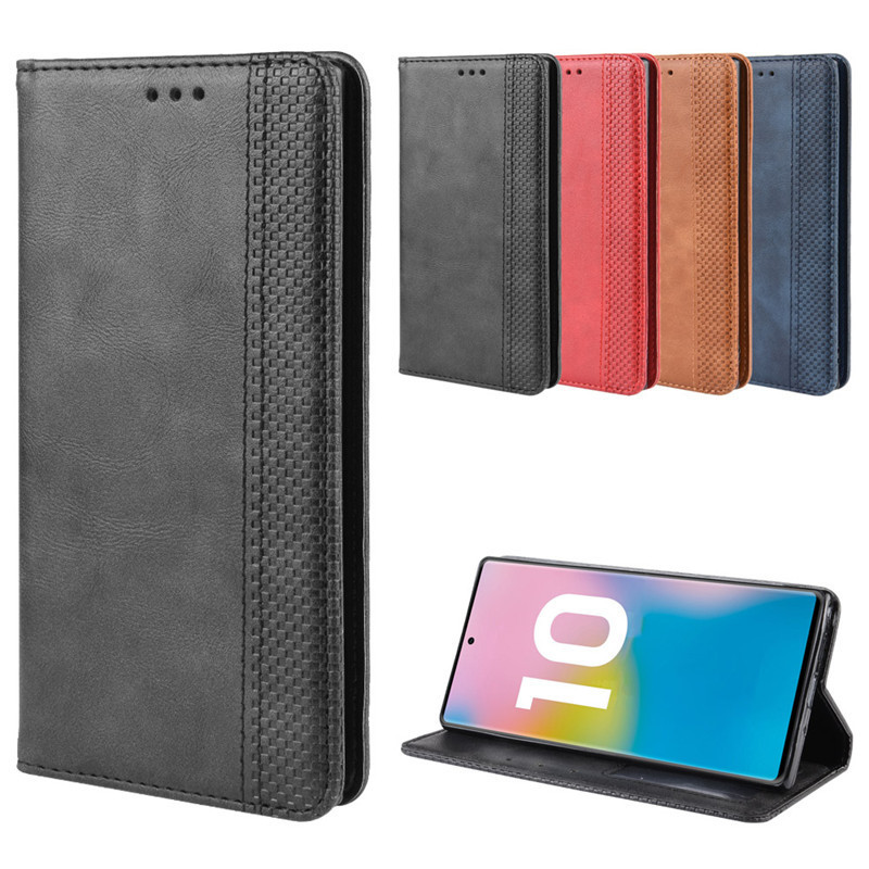 For Samsung Galaxy Note10 + Phone Case note 10plus 5G Magnetic Flap Leather Case Card Case For Samsung Galaxy Note10 + Phone Case note 10plus 5G Magnetic Flap Leather Case Card Case