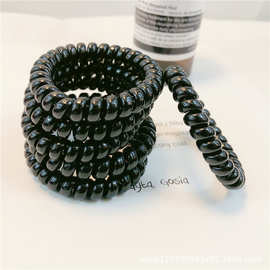 糖果色大号电话线发圈头绳 扎头发头发圈 2元店地摊货源批发