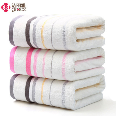 Jielia Bath Towel Cotton Adult Extra Large Soft Absorbent Household Couple Thickened Bath Towel Genuine Promotional 6411
