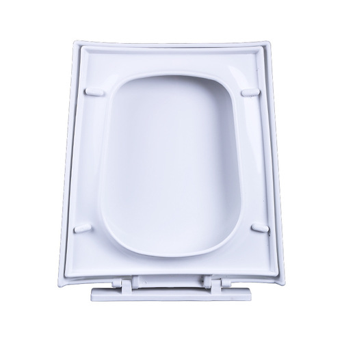 Thickened Trapezoid Toilet Lid White Bone Color Trapezoid Toilet Seat Cover Square Toilet Bowl Cover Old Style Flush Toilet Lid