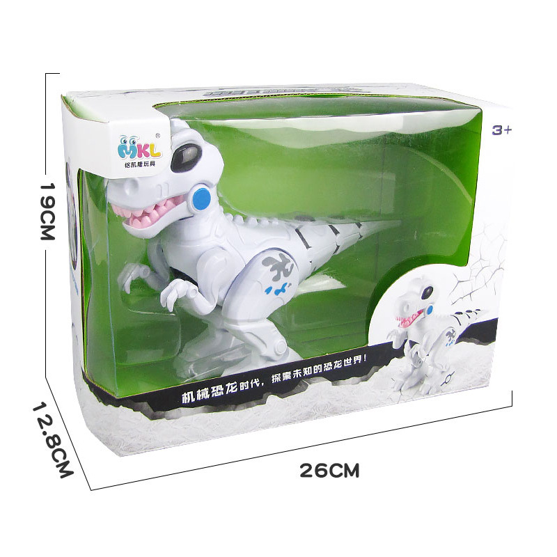 Nueva maquinaria eléctrica pequeño Tyrannosaurus simulación sonido automático luz música puesto venta al por mayor juguetes