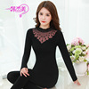 Lace fleece keep warm set, thermal underwear, increased thickness
