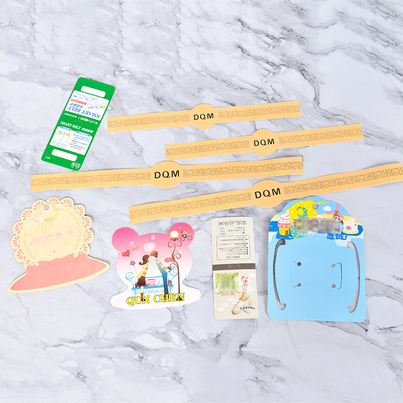 厂家批发儿童袖套袜子纸卡 服装挂卡吊牌 精美创意包装卡纸印logo