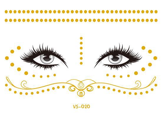 Amazon Venta caliente ecológico impermeable bronceado maquillaje cara pegatinas tatuaje pegatinas cicatriz cubierta maquillaje fiesta tatuaje