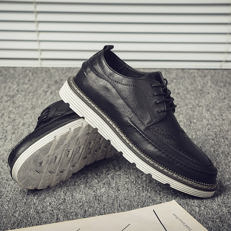Мужская обувь новая летняя полая дышащая бизнес повседневная кожаная обувь мужская брок резная корейская английская мужская кожаная обувь