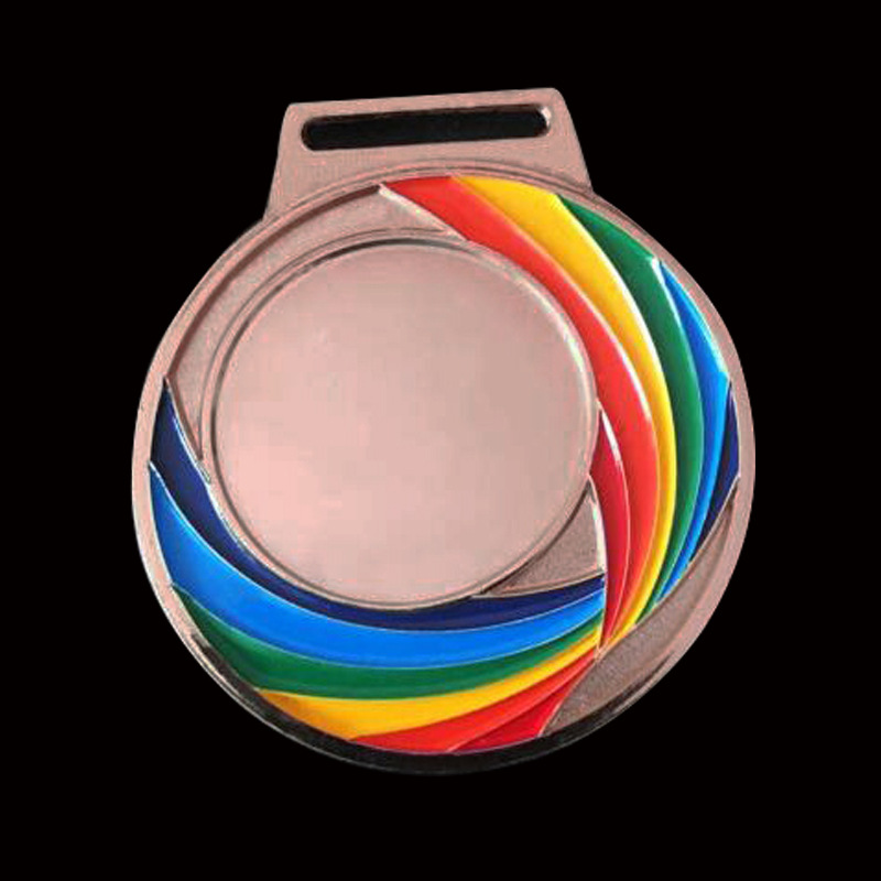 Fábrica al por mayor insignia de metal creativo Medalla deportiva en stock insignia medalla de metal de lámina de oro