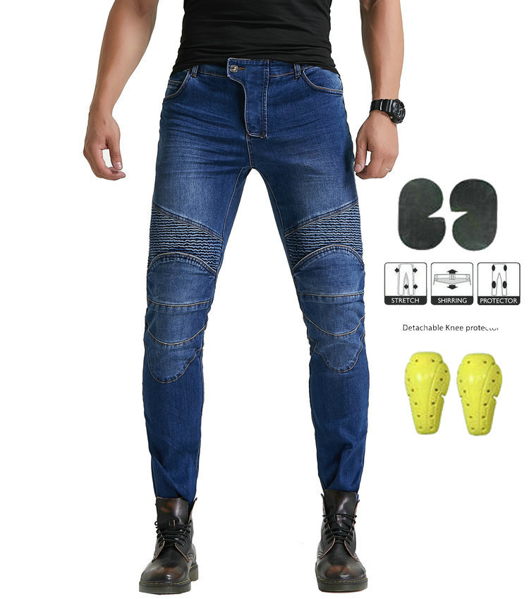 Productos genuinos Volero/corte tridimensional motocicleta Harley motocicleta pantalones vaqueros slim anti-caída pantalones vaqueros