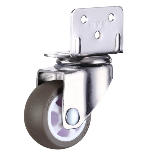 1 inch 1.2 inch 1.52 inch L-shaped 90-degree right-angle flower stand silent universal caster small wheel