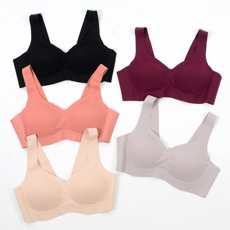 Heavy! New Japanese Traceless Bra Traceless Bra Traceless Women's Underwear Invisible Breasted Deep V Gather