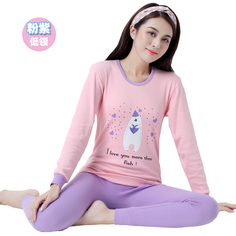 Ropa de otoño juvenil pantalones largos conjunto de ropa interior para niños medianos y grandes niños y niñas suéter de algodón niñas suéter línea conjunto de pantalones