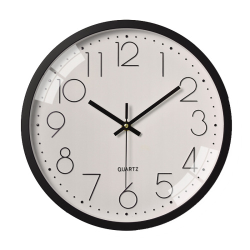 Plastic Silent Wall Clock Creative Fashion Living Room Stereo Digital Scale Wall Clock Wholesale 12-inch 30CM