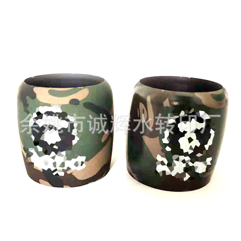 厂家供应陶瓷玻璃水杯表面图案印花工艺 水贴纸水贴花水转印加工