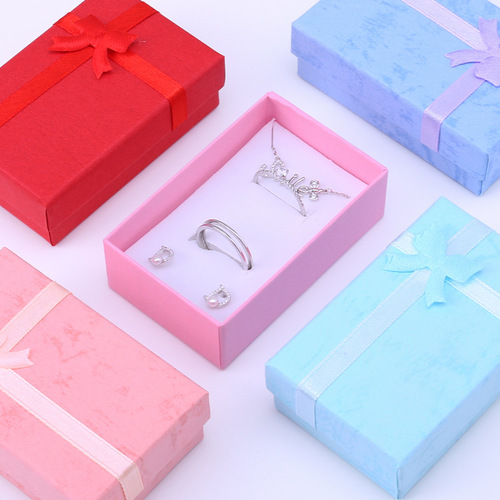 Cloud Paper Box 5*8 Double Ring Earring Jewelry Box with Lid Necklace Packaging Box Manufacturer Wholesale Diamond Box