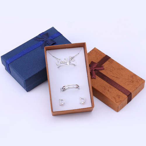 Cloud Paper Box 5*8 Double Ring Earring Jewelry Box with Lid Necklace Packaging Box Manufacturer Wholesale Diamond Box