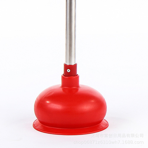 Stainless steel handle toilet leather suction household cleaning equipment vacuum pipe toilet sewer unblocker large quantity and excellent quality