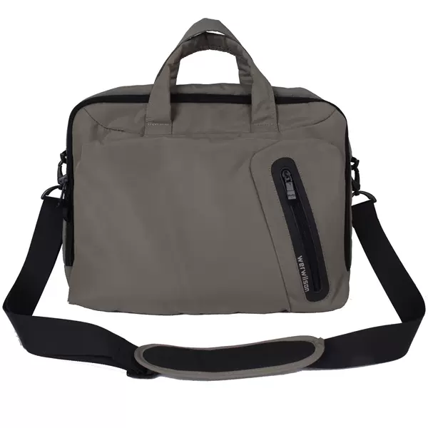 Manufacturers specializing in the production of gray work computer bag shoulder bag slung computer bag