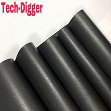 黑色高周波热压吸塑耳机文具面料REACH荔枝纹无布人造革耳机用料