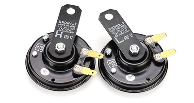 DENSO car horn honking horn basin type dual tone 12V Super sound waterproof universal modified double plug genuine (Car horn/tweeter) - double-plug-universal-series