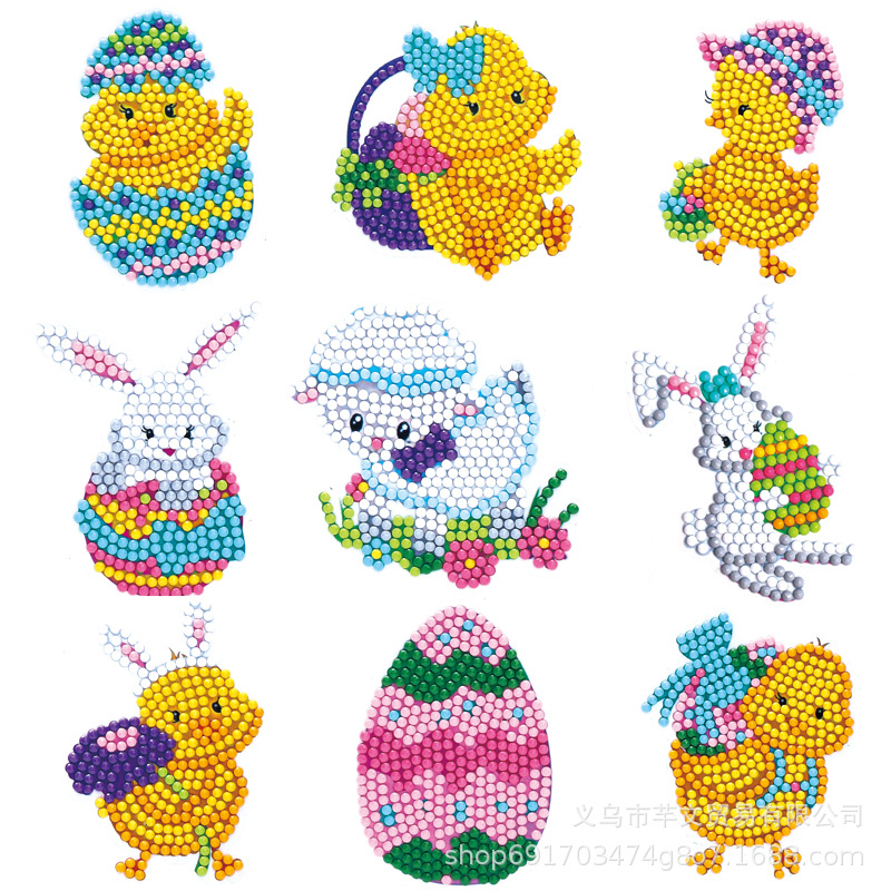 2024 nuevo estilo 5d princesa de dibujos animados pegatinas gratis pintura de diamantes artesanía para niños pegatinas decorativas de bricolaje pegatinas de refrigerador