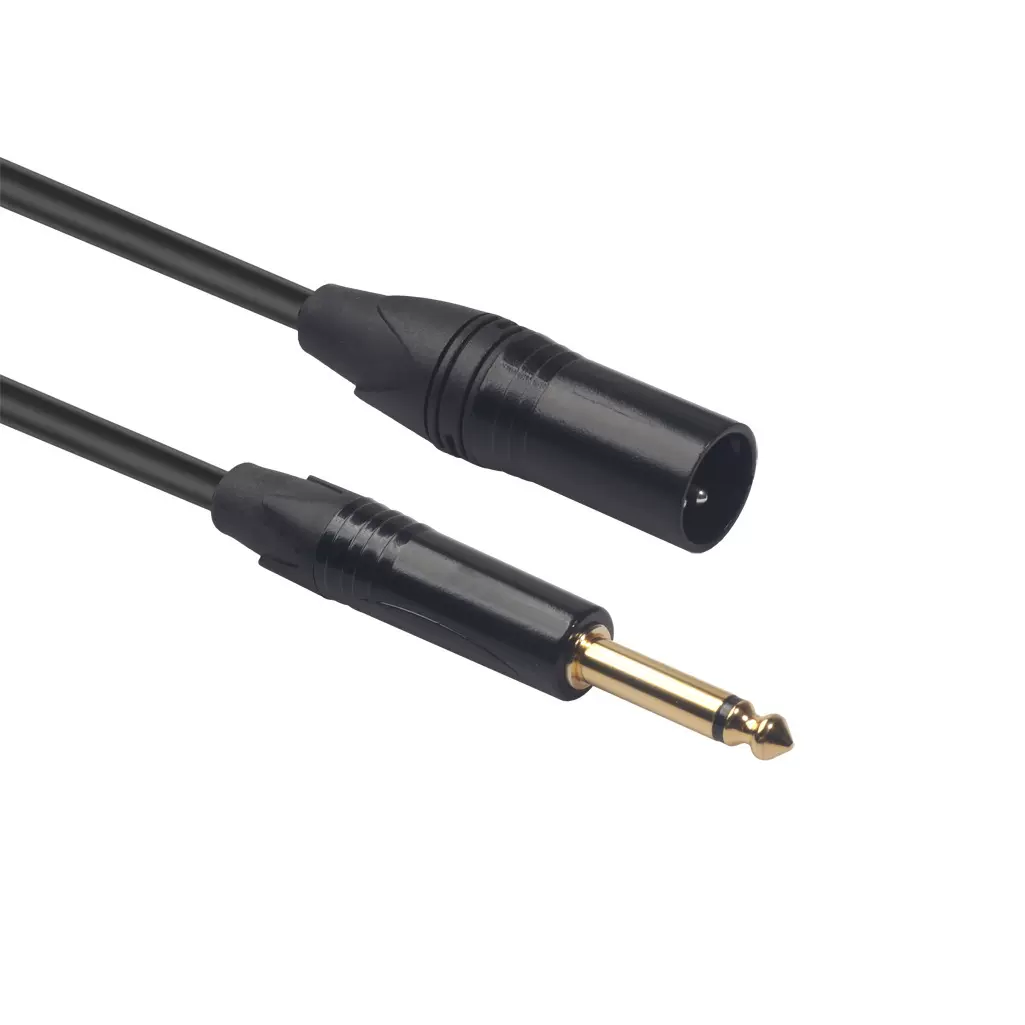 金属壳镀金插头大二芯6.35公转卡农公调音台麦克风XLR音频线